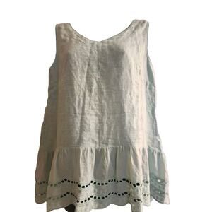 valentina naldi women's linen tank Art 19787 100% Linen Mint Green Size Medium